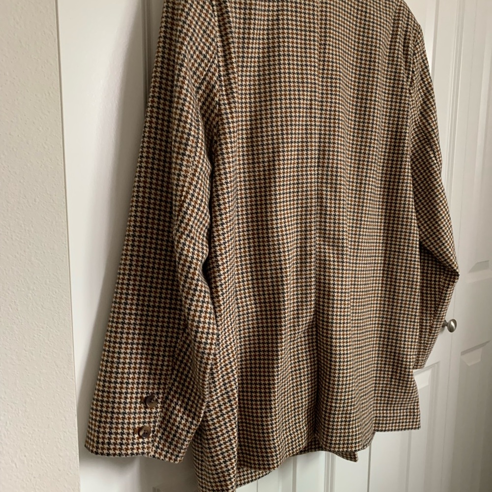 Women's Houndstooth Blazer Coat - Picture 8 of 8